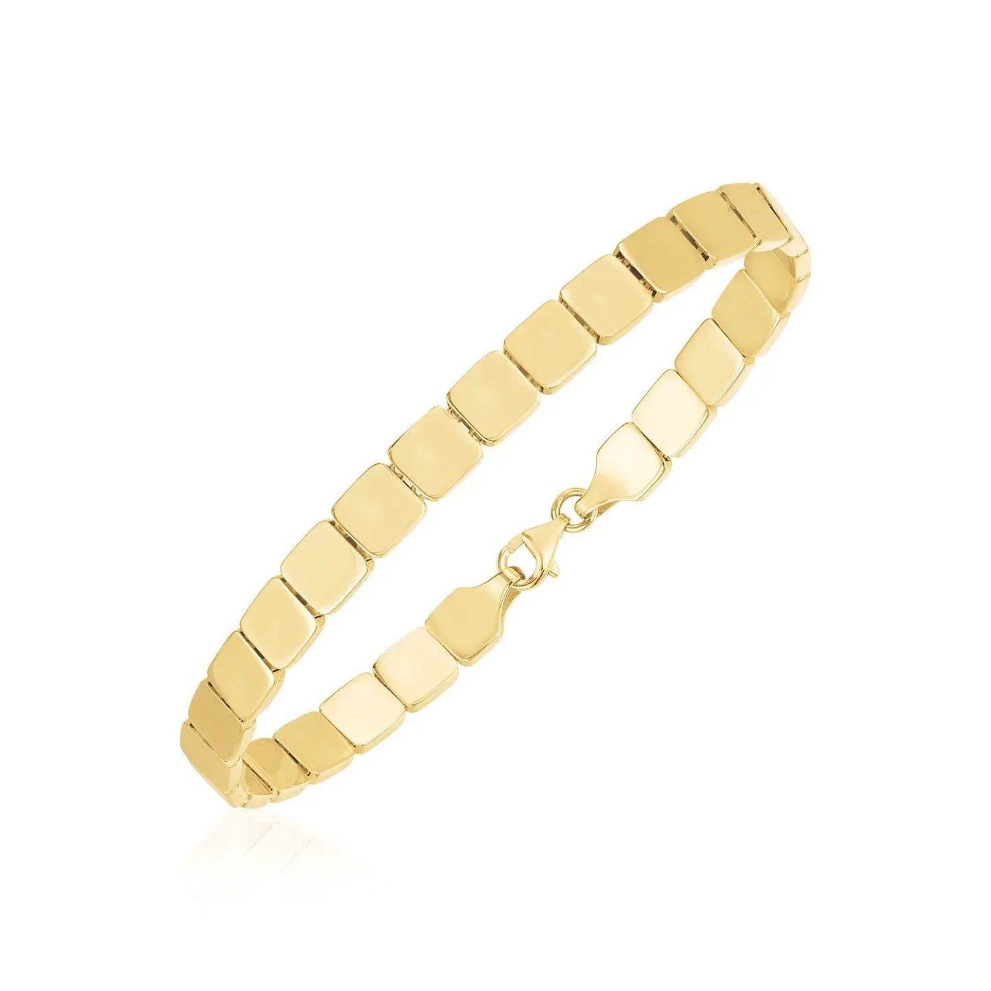 14k yellow gold high polish square link bracelet by Bids.com on Tampa Home & Garden Store