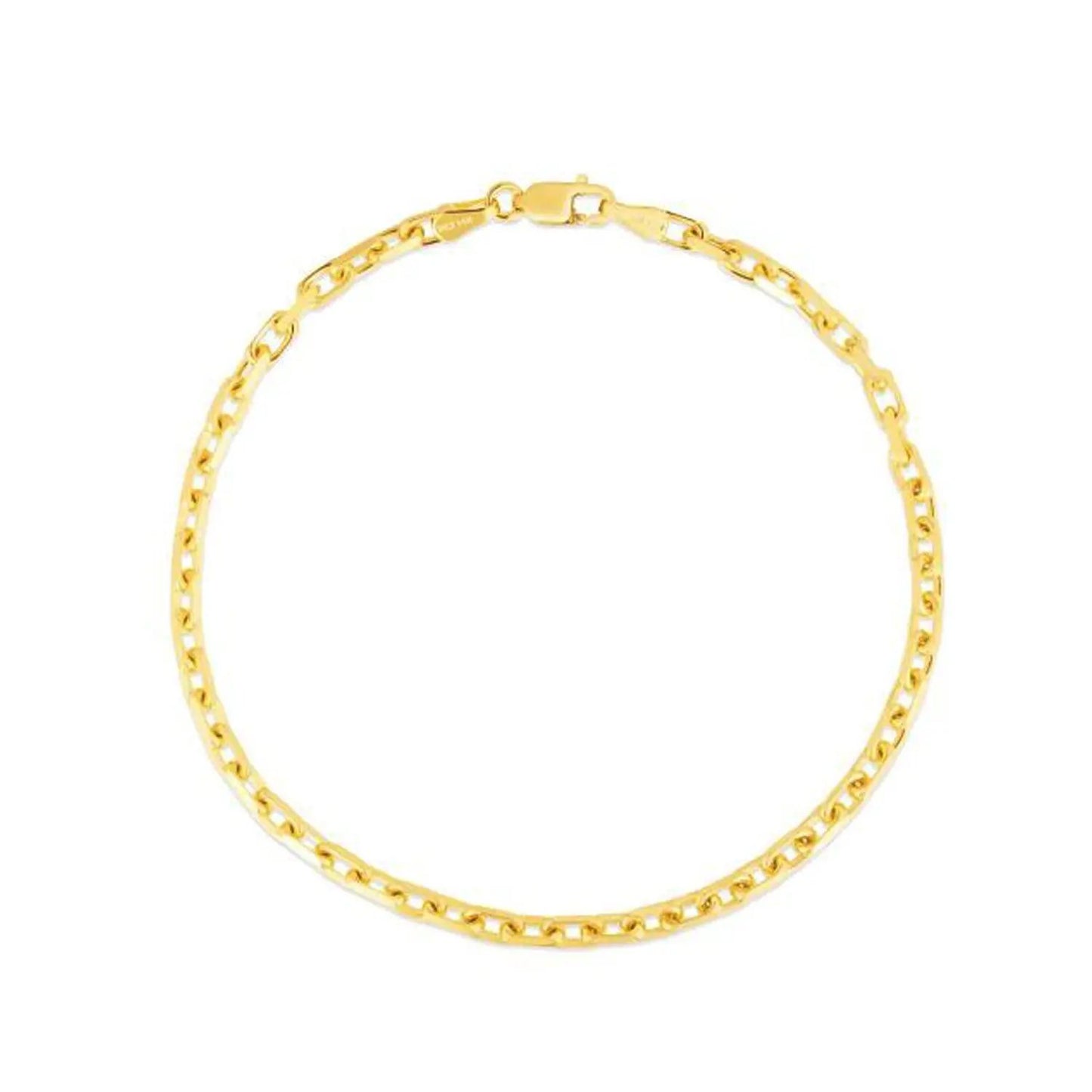 14K yellow gold French cable chain bracelet by Bids with lobster clasp on Tampa Home & Garden Store