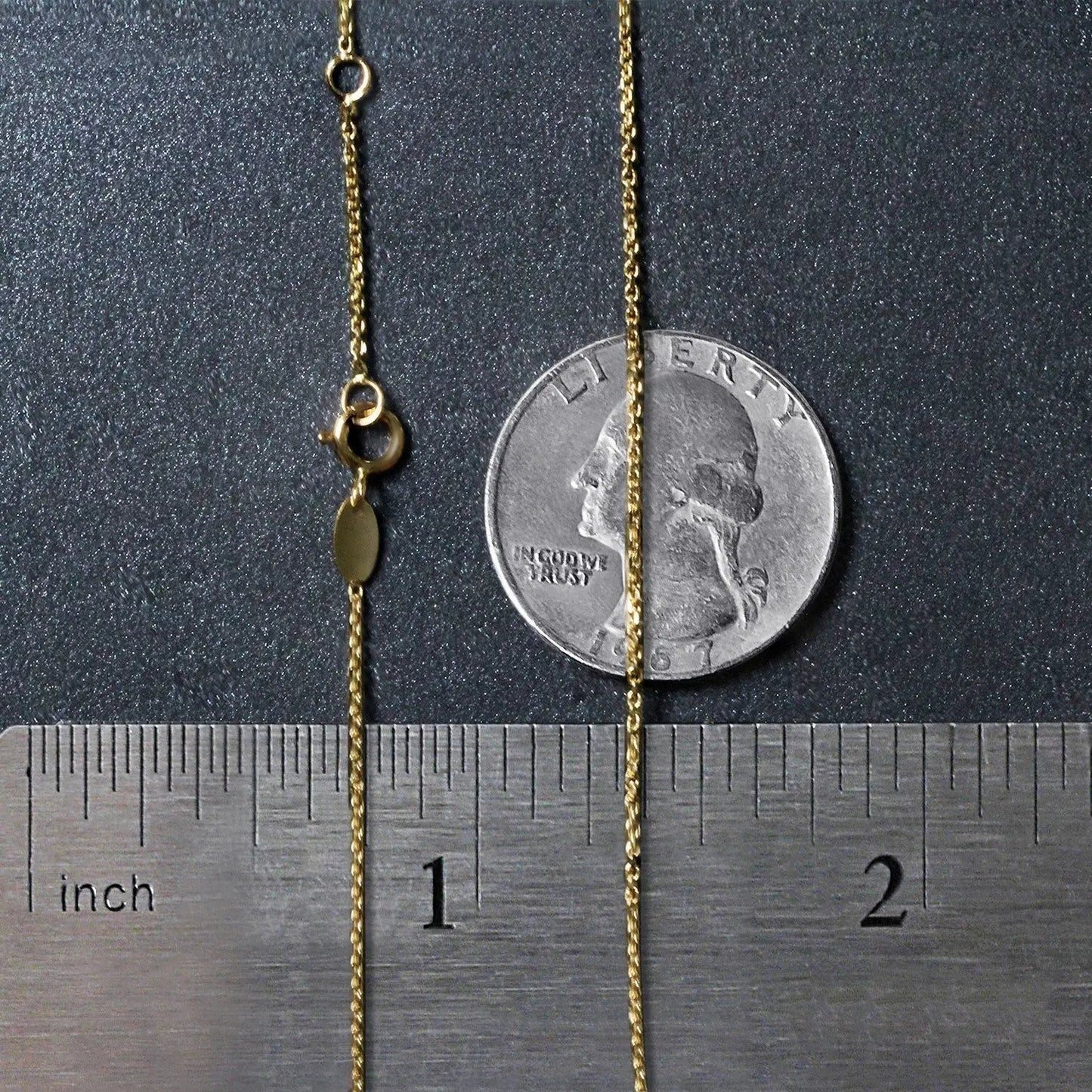 Tri Color 14K Gold Rosary Chain Necklace by Bids with ring and oval charm on Tampa Home & Garden Store