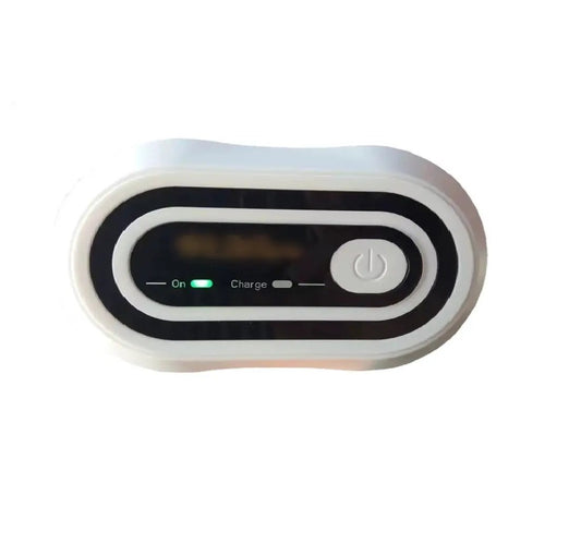 Home Use CPAP Travel Sanitizer and Sterilizer white oval unit with black panel and power button on Tampa Home & Garden Store