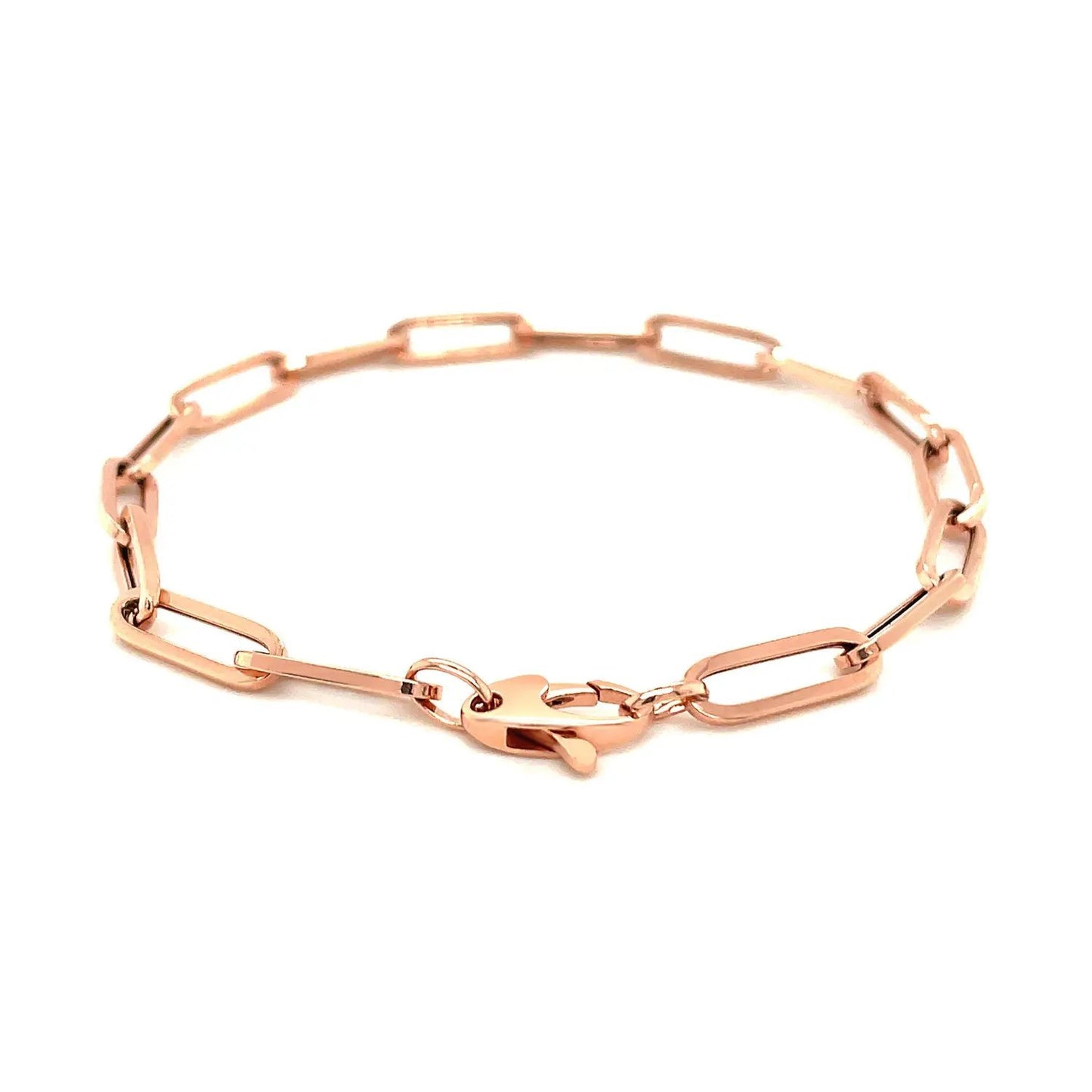 14K rose gold paperclip chain bracelet by Bids.com on Tampa Home & Garden Store