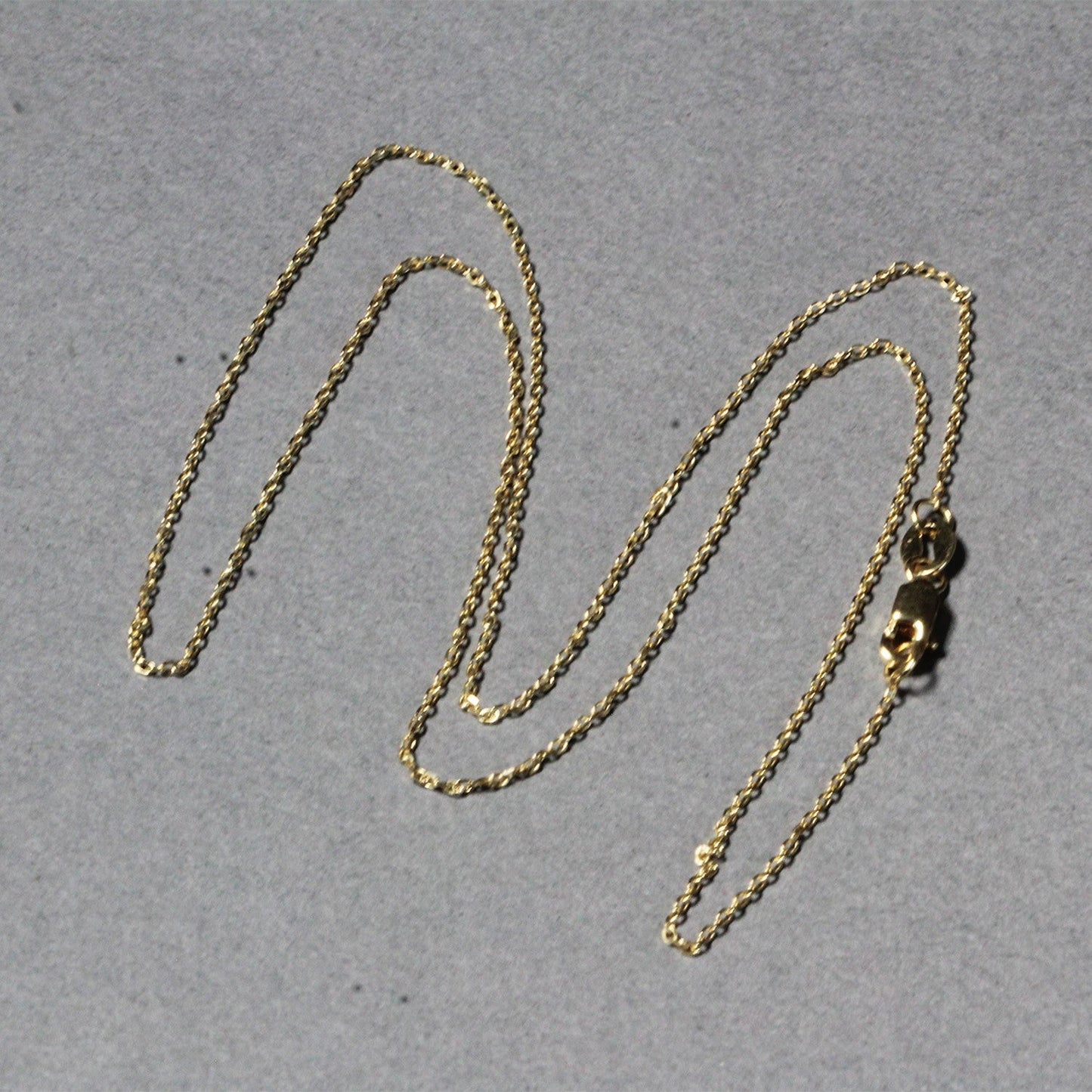 18k yellow gold diamond-cut cable link necklace 0.80 mm with clasp on Tampa Home & Garden Store