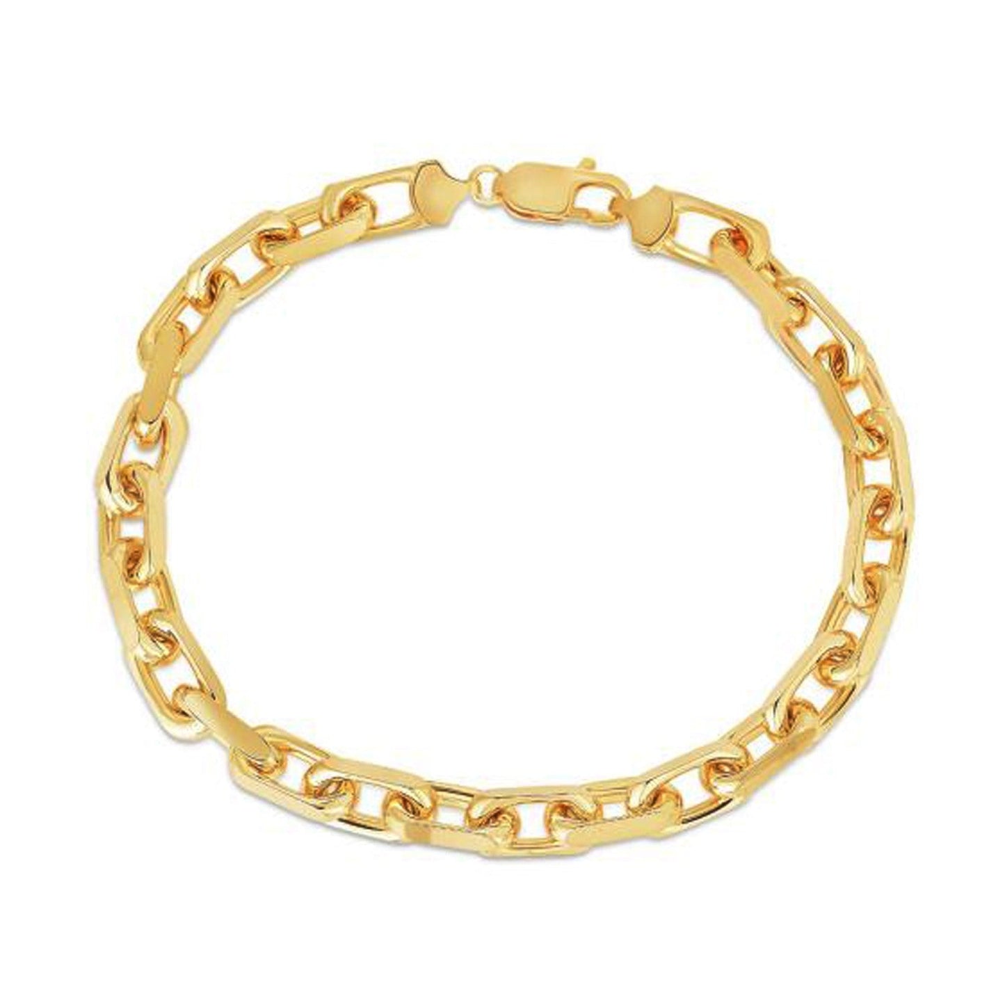 Bracelet 14K yellow gold French cable chain with rectangular links by Bids on Tampa Home & Garden Store