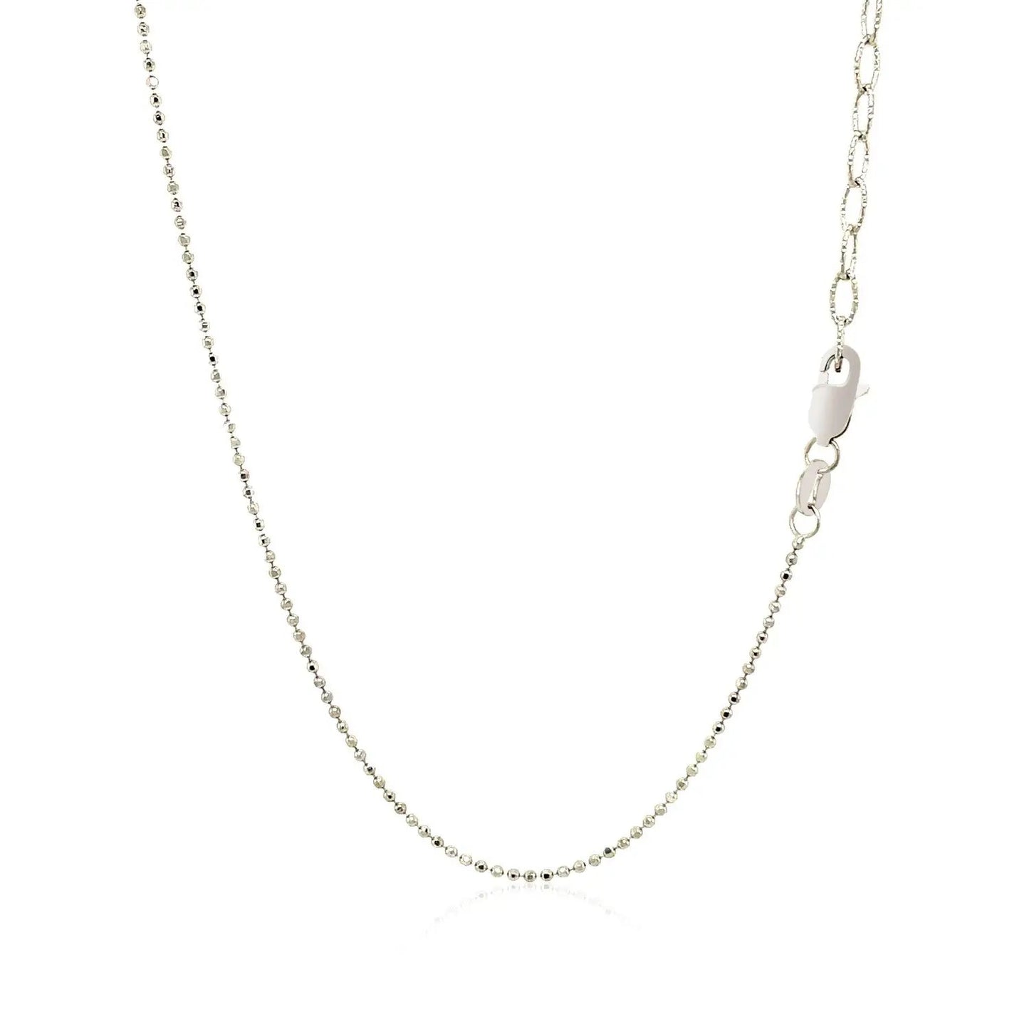 14k white gold necklace with round diamond charms, beaded chain, Bids on Tampa Home & Garden Store