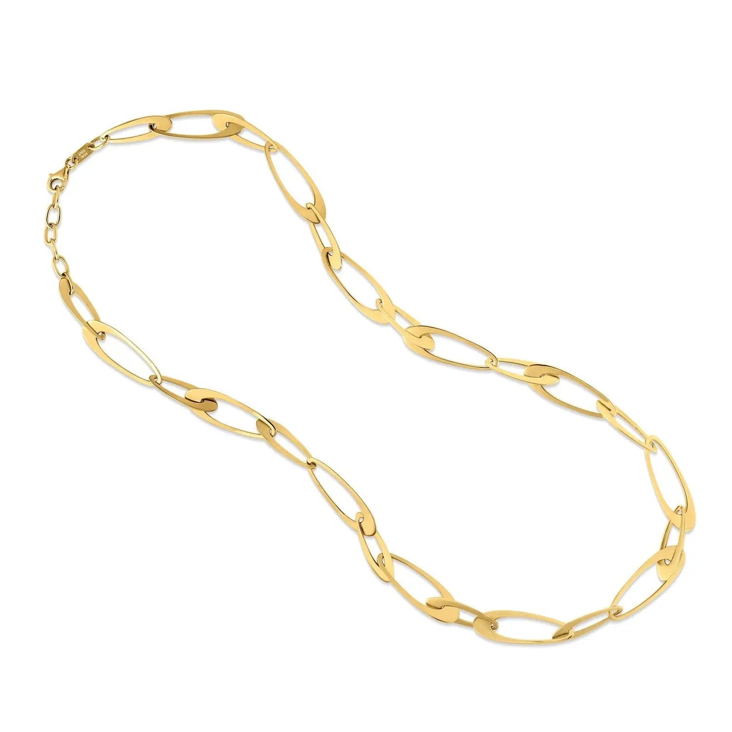 Necklace 14K yellow gold Italian oval-link by Bids on Tampa Home & Garden Store