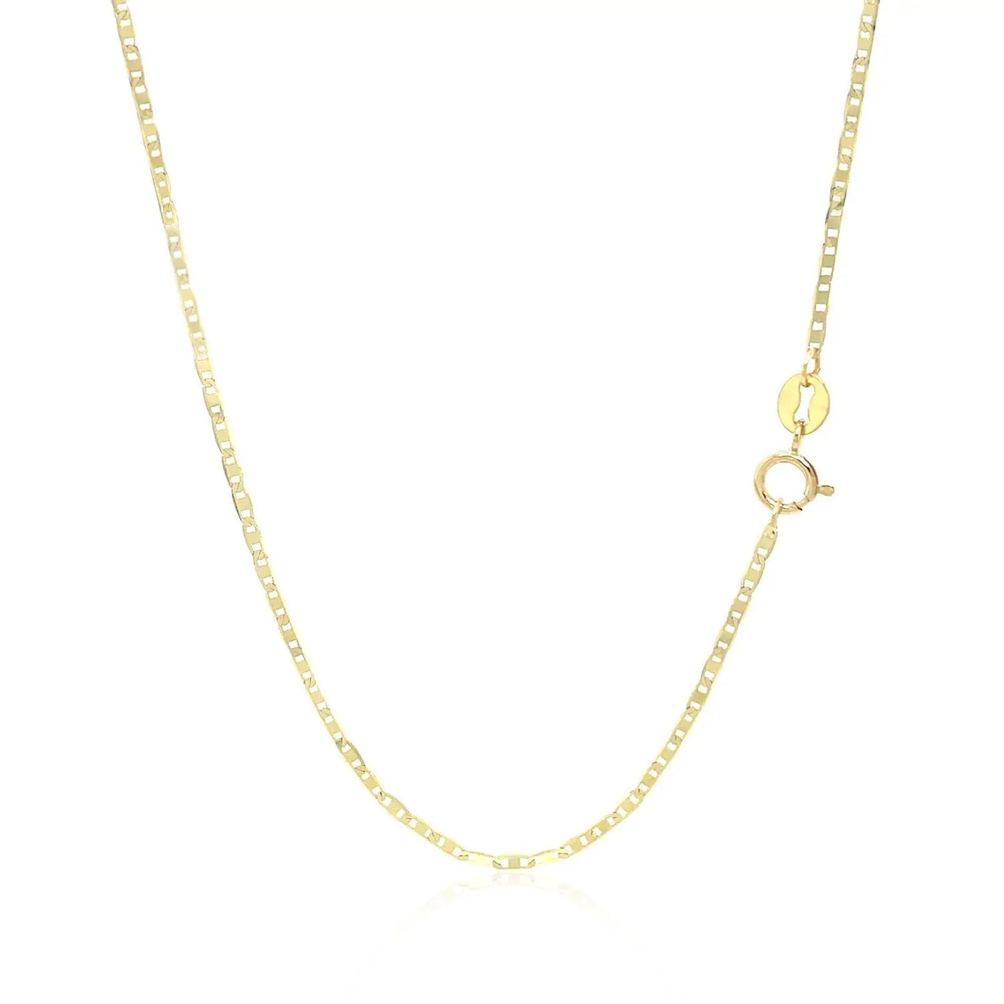 10k yellow gold mariner link necklace 1.2mm with spring ring clasp on Tampa Home & Garden Store