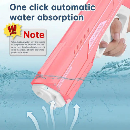 Electric water gun with automatic pump, pink self-priming blaster by VIP Digital Presence on Tampa Home & Garden Store