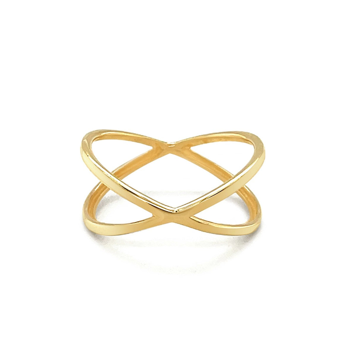 14k yellow gold polished X-profile ring by Bids.com on Tampa Home & Garden Store
