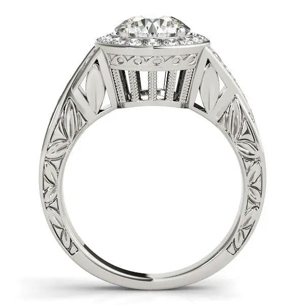 Halo Diamond Ring in 14k White Gold, halo with split shank 1 5/8 cttw by Bids.com on Tampa Home & Garden Store