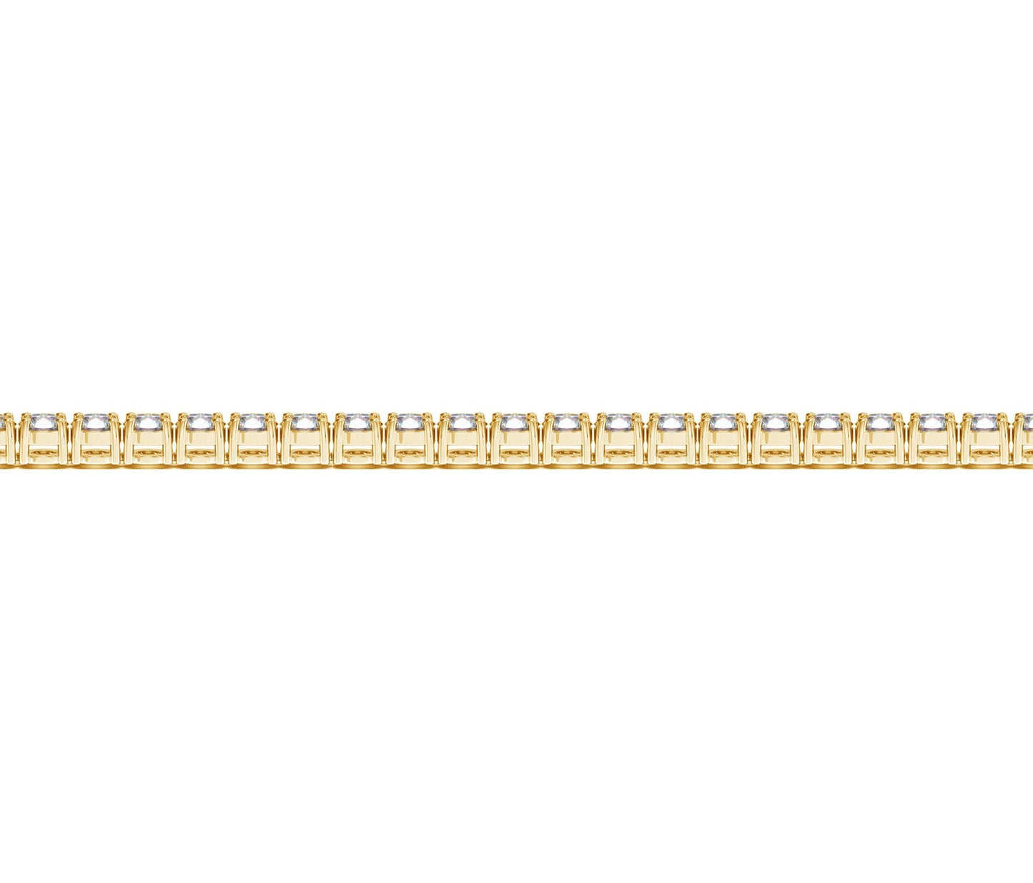 Lab grown round diamond tennis bracelet in 14k yellow gold with 4 cctw F/G VS2/SI1 on Tampa Home & Garden Store