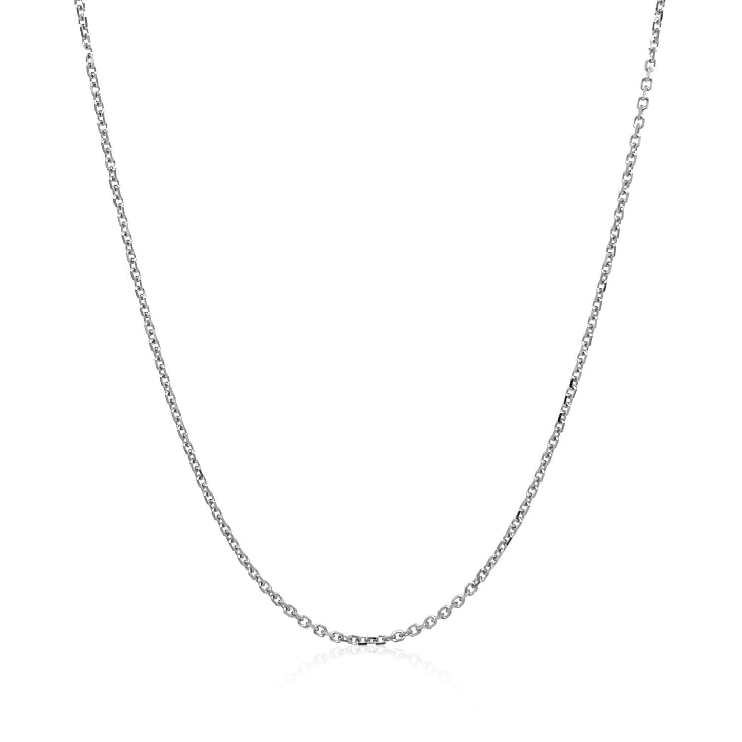 18k white gold diamond-cut cable link chain necklace 1.10 mm Bids.com on Tampa Home & Garden Store