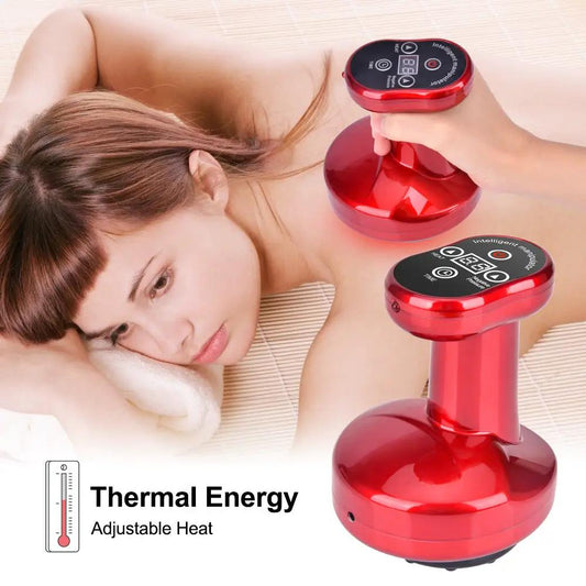 Electric scraping cupping massager with dual red cups and digital control panel adjustable heat on Tampa Home & Garden Store