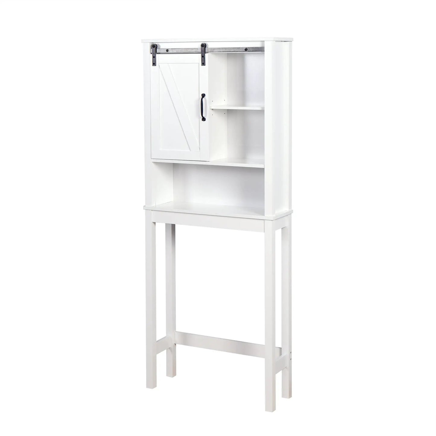 Over the Toilet Storage Cabinet With Barn Door