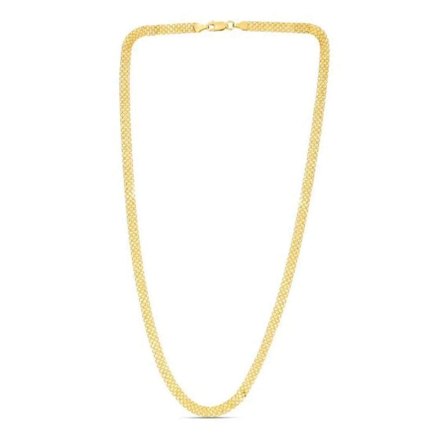 14k yellow gold Bismark chain necklace 4.70 mm width with polished links on Tampa Home & Garden Store