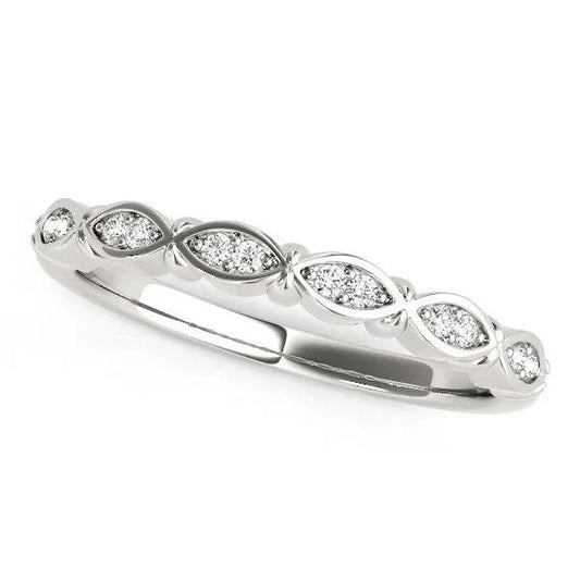 14k white gold infinity-design diamond wedding band with pavé diamonds by Bids.com on Tampa Home & Garden Store