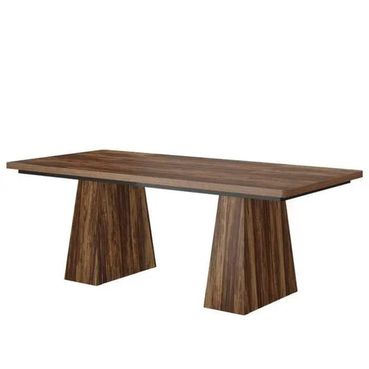 63 Inch Modern Home Office Desk Workstation by HomePacific walnut finish with pedestal legs on Tampa Home & Garden Store