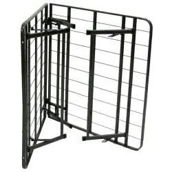 Twin size black steel folding platform bed frame with collapsible design Duramatic Steel on Tampa Home & Garden Store