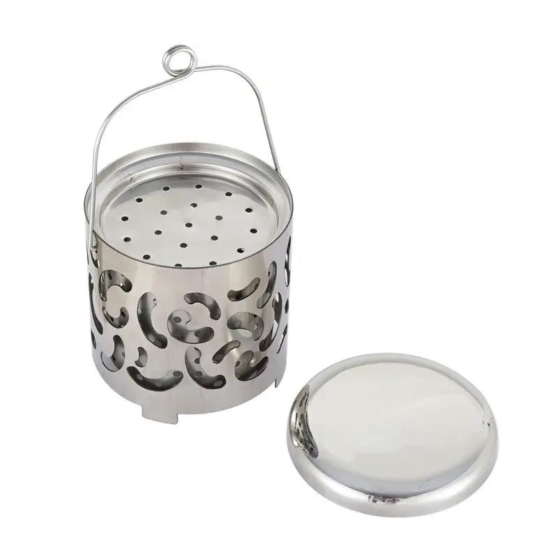 Mini poêle de chauffage extérieur en acier inoxydable, chauffage de camping automne et hiver, chauffage portable multifonctionnel à énergie thermique