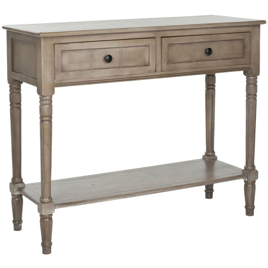 Console Accent Table Traditional Style Sofa Table in Distressed Cream - Tampa Home & Garden Store