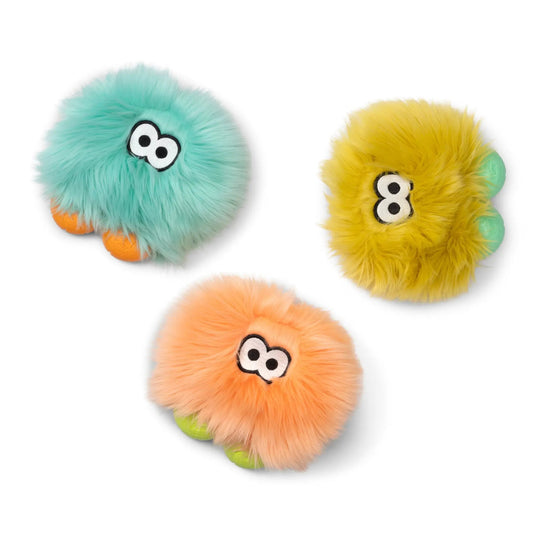 4 West Paw Rowdies plush dog toys with reinforced fabric turquoise peach on Tampa Home & Garden Store