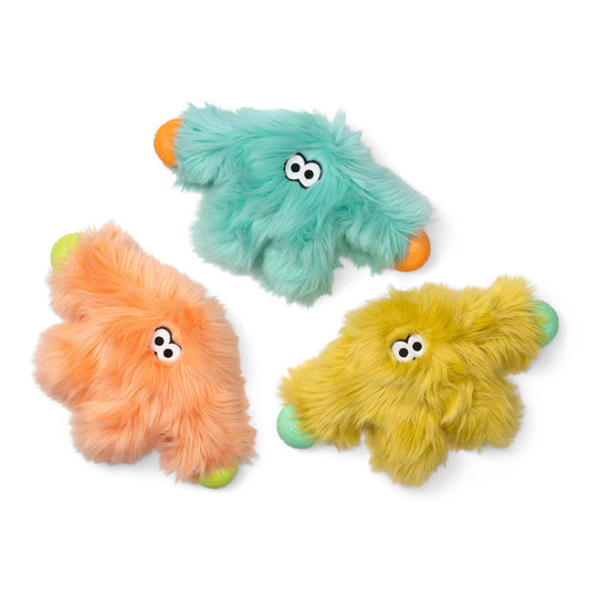 Helga Rowdies plush dog toy by West Paw in turquoise with orange ends on Tampa Home & Garden Store