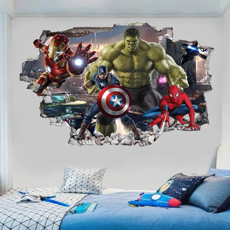 Marvel League of Legends Capitán América Iron Man Batman Hulk Decoración para dormitorio y sala de estar de niños