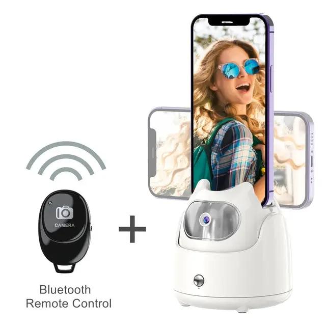 360 Degree Face Tracking Gimbal for Mobile Vlog with Bluetooth remote, white gimbal on Tampa Home & Garden Store