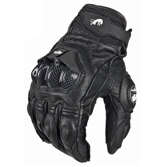 Genuine Leather Racing Motorcycle Gloves for Men
