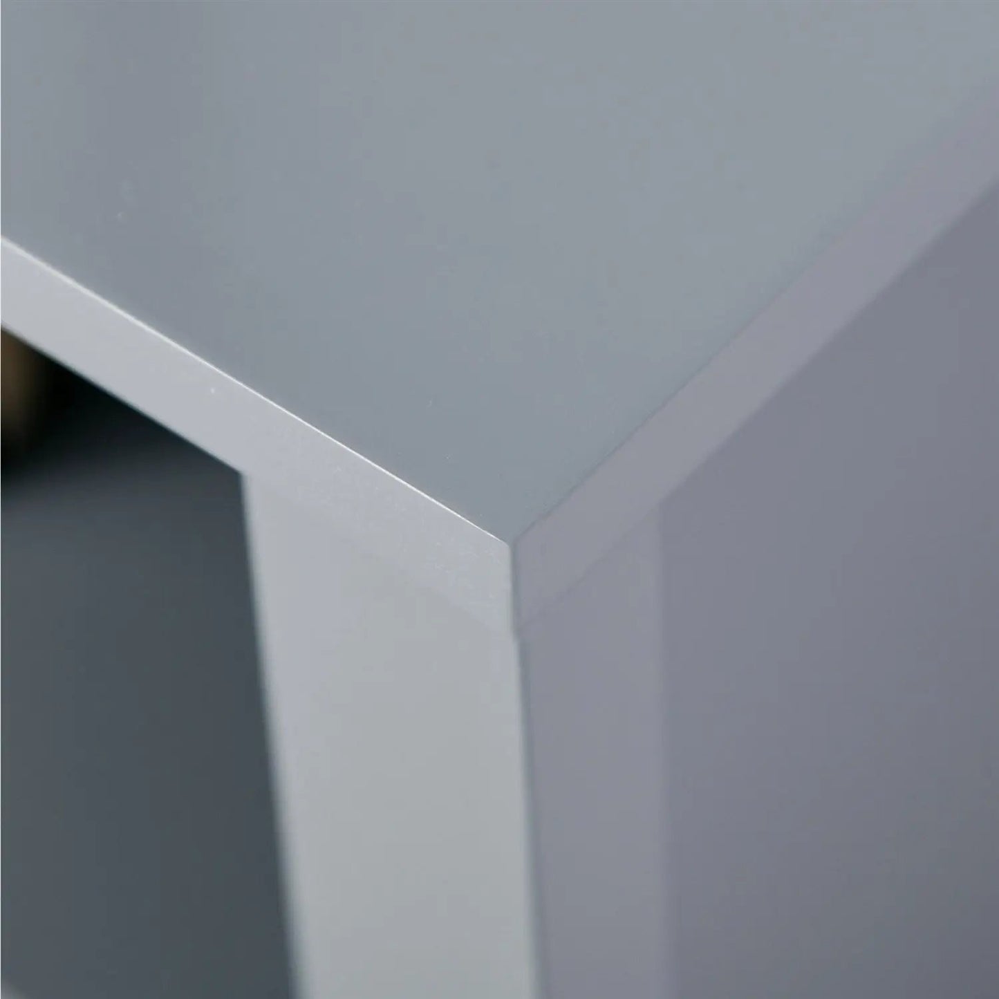 Gray 2 Tier Shelf Hidden Storage Bathroom Floor Cabinet - Tampa Home & Garden Store