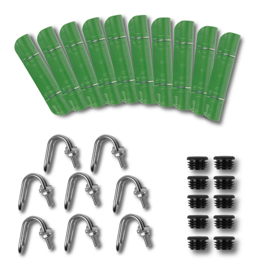 Diy Vine Trellis Kit for Raised Beds Bootstrap Farmer green plastic plant ties with metal U-bolts and caps on Tampa Home & Garden Store
