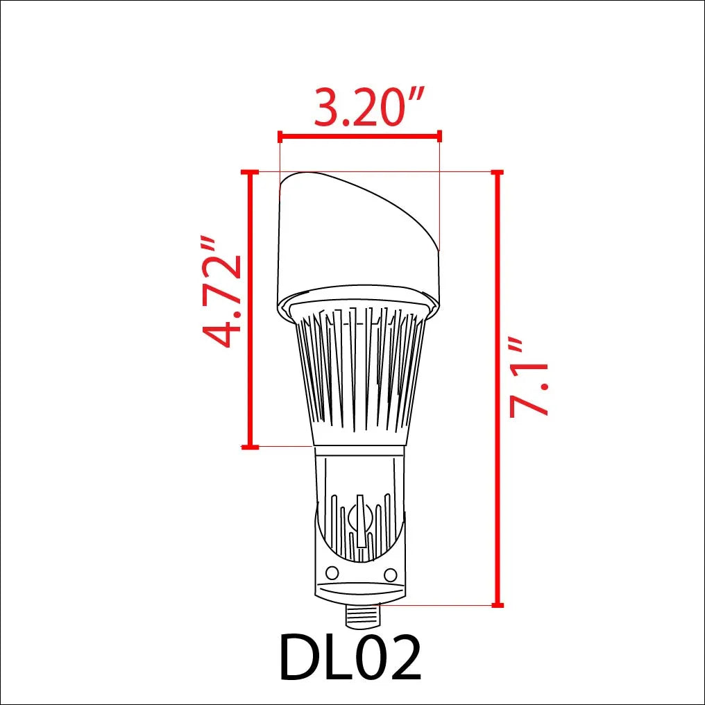 Foco LED de aluminio para exteriores, iluminación direccional, DL02, paquete de 20, 12 V, bajo voltaje, resistente al agua, 5 W, 2700 K