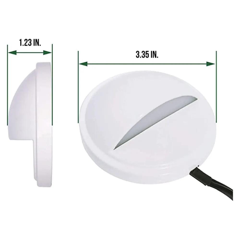 DLA02 4-Pack 2W Low Voltage LED Outdoor Half Moon Deck Lights Package, 12V LED Step Patio Landscape Lights - Tampa soil911.com