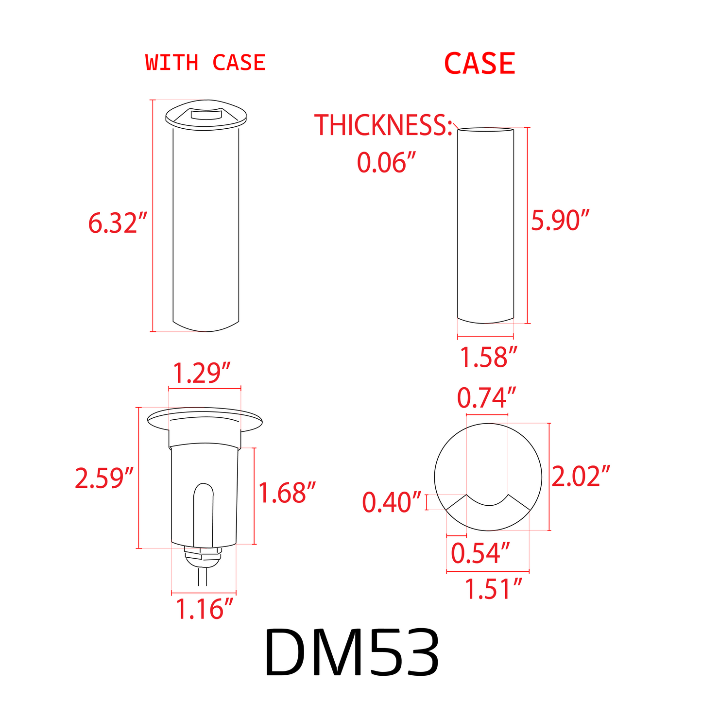DM53 3W COB LED Monodirectional Stainless Steel Waterproof In-Ground Landscape Well Light