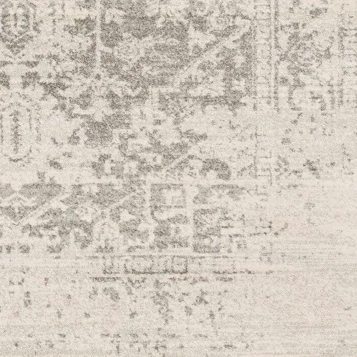 5' x 7' Distressed Oriental Area Rug in Light Grey / Beige - Tampa Home & Garden Store