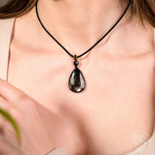 Hypersthene Millionaire Manifestation Pendant necklace with teardrop stone Conscious Items on Tampa Home & Garden Store