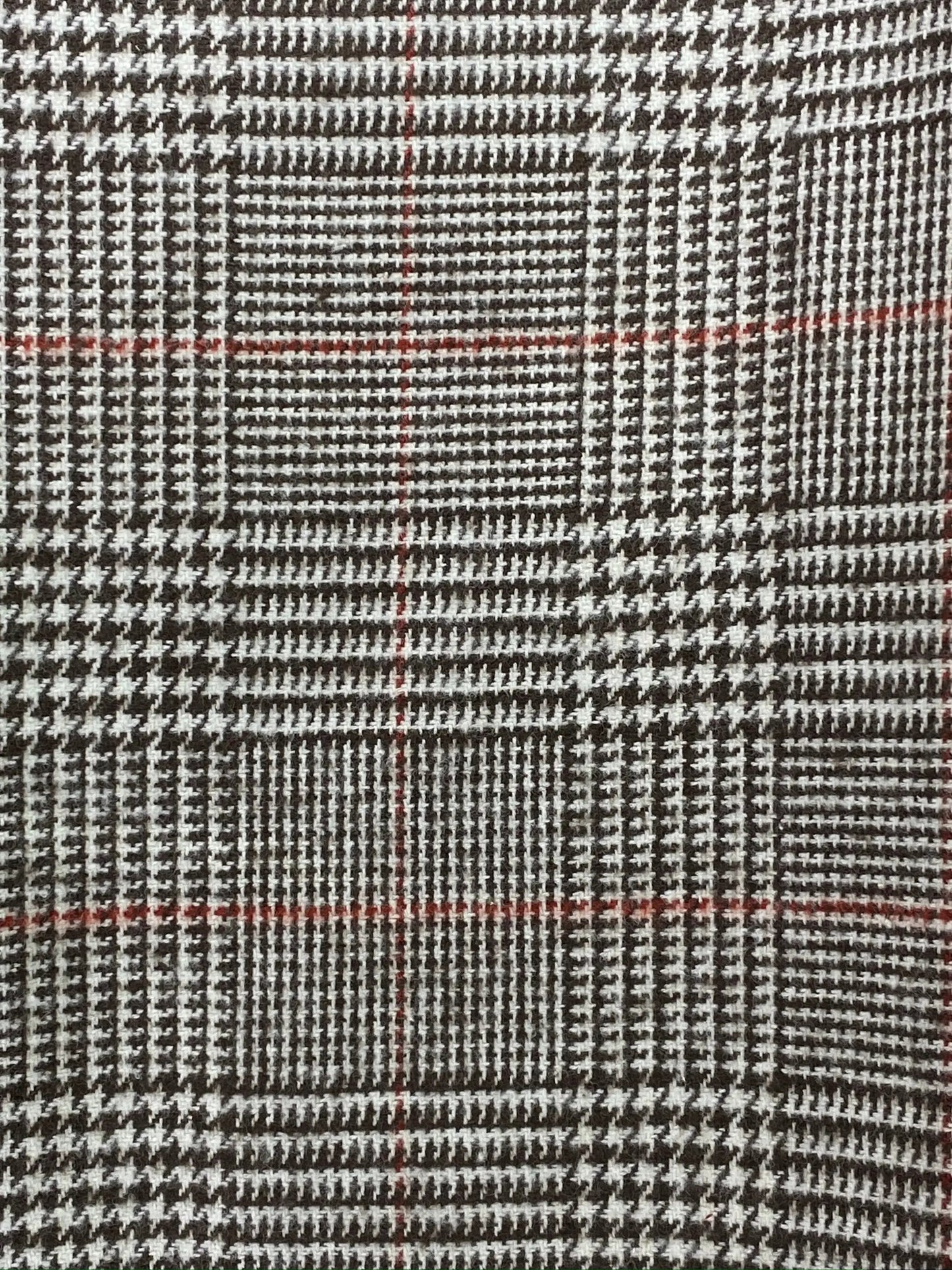 Dark Brown and Cream Glen Check Flannel Scarf with plaid pattern on Tampa Home & Garden Store