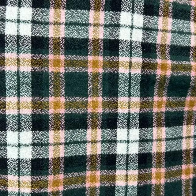 Dark Forest Green Plaid Flannel Infinity Scarf by Thistle & Stitch, soft plaid scarf on Tampa Home & Garden Store
