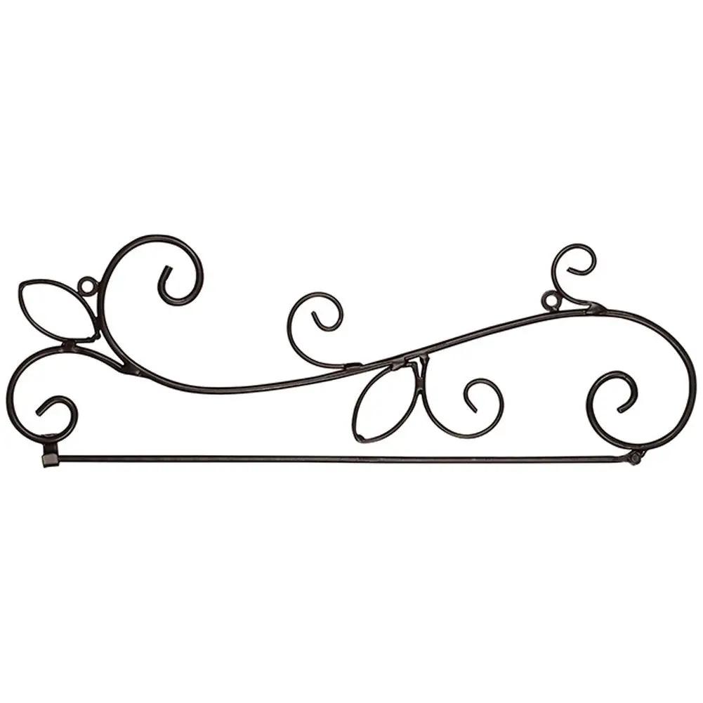Black wall hanger for garden flags with scrolls, 16 inch wide The Country Christmas Loft on Tampa Home & Garden Store