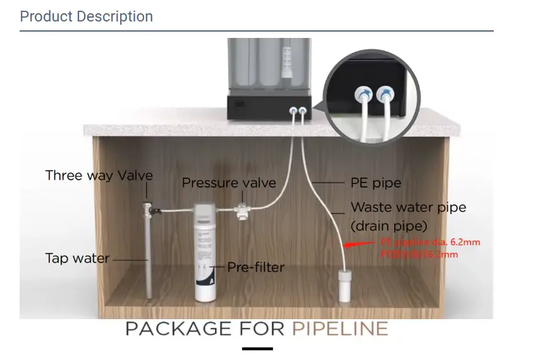 Desktop water purification dispenser cleaning set with pre-filter and valves MagicCycling on Tampa Home & Garden Store