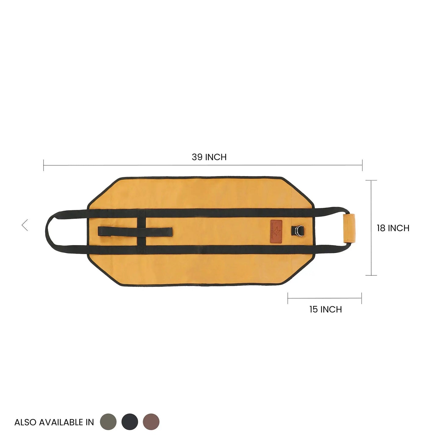 Diamond-Shape Canvas Firewood Log Carrier White Duck Outdoors; beige canvas with black trim on Tampa Home & Garden Store