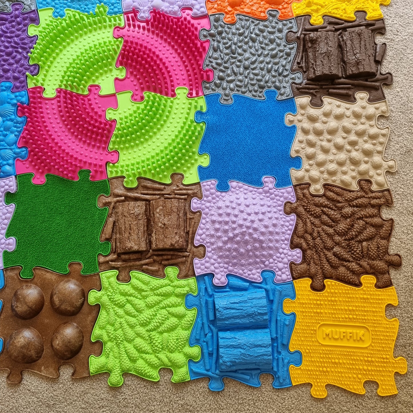 Diamond Kids Puzzle Set interlocking foam play mats with textured surfaces by TINNITOTS on Tampa Home & Garden Store
