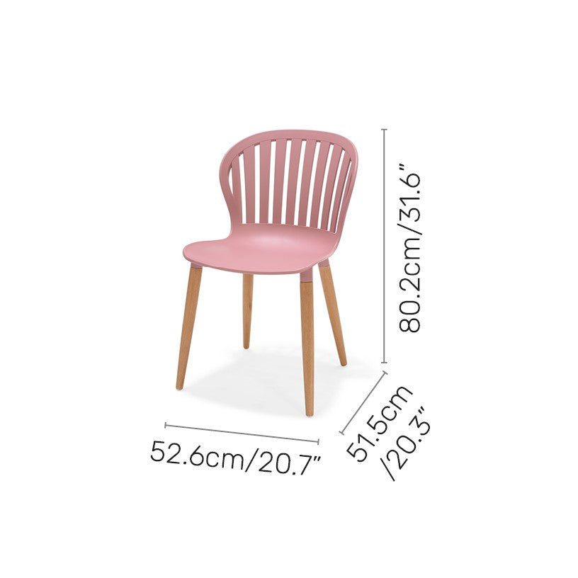Nassau Side Chair Peony Pink Social Plastic outdoor chair 2pc set by LifestyleGarden US on Tampa Home & Garden Store