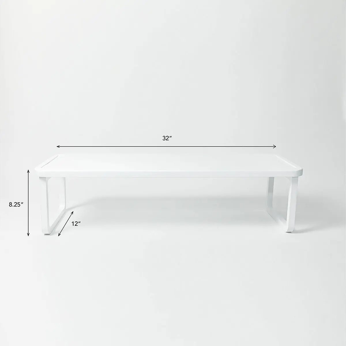 Horderly white wooden shoe shelf with easy assembly, 32in long, 8.25in tall, 12in deep on Tampa Home & Garden Store