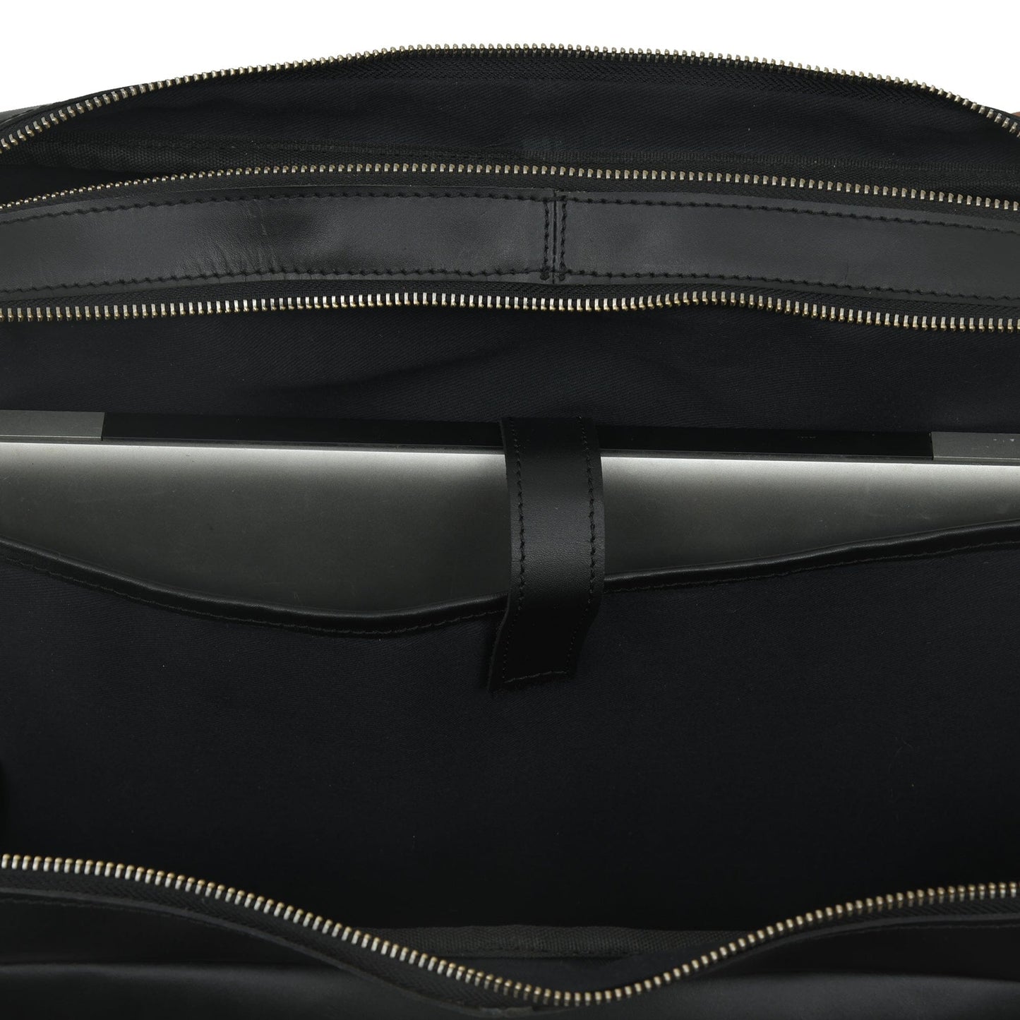 Dixon Black Buffalo Leather Laptop Briefcase - Tampa Home & Garden Store
