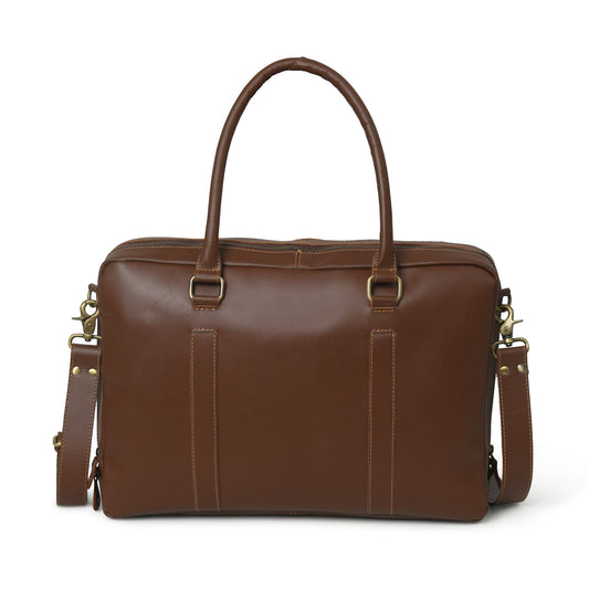 Dixon Brown Buffalo Leather Laptop Office Briefcase - Tampa Home & Garden Store