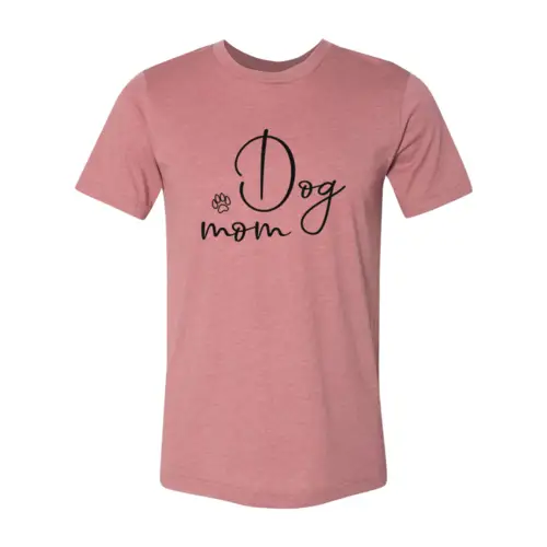 Dog Mom T-Shirt pink cotton tee with paw logo by Furr Baby Gifts on Tampa Home & Garden Store