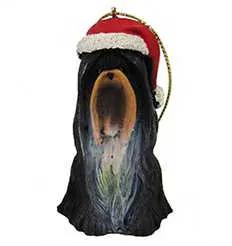 Shih-Tzu Santa Hat Christmas Ornament red hat white trim by The Country Christmas Loft on Tampa Home & Garden Store