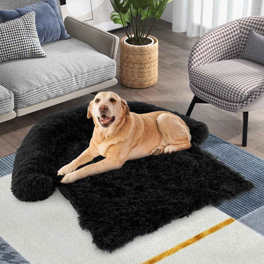 Plush Calming Dog Couch Bed with Anti-Slip Bottom - Tampa Home & Garden Store