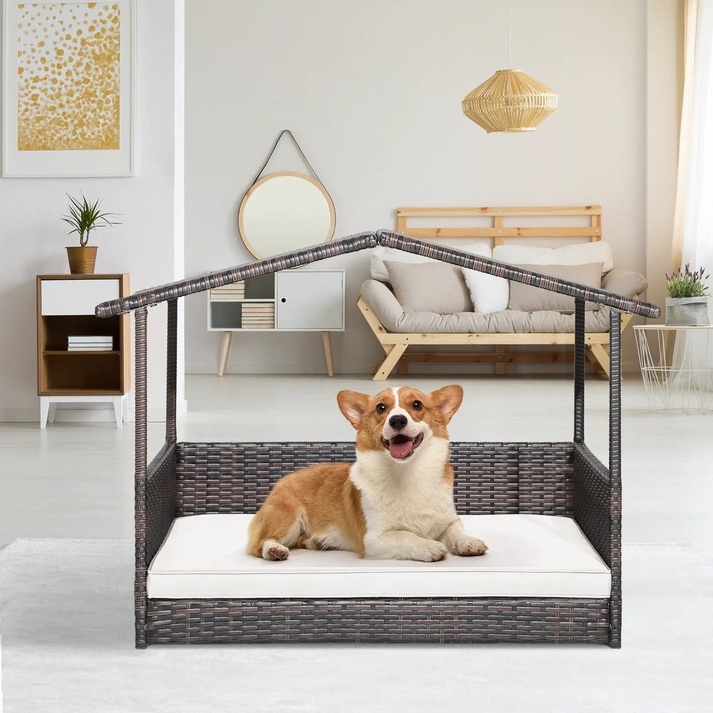 6-Panel Pegboard Room Divider Foldable Screen