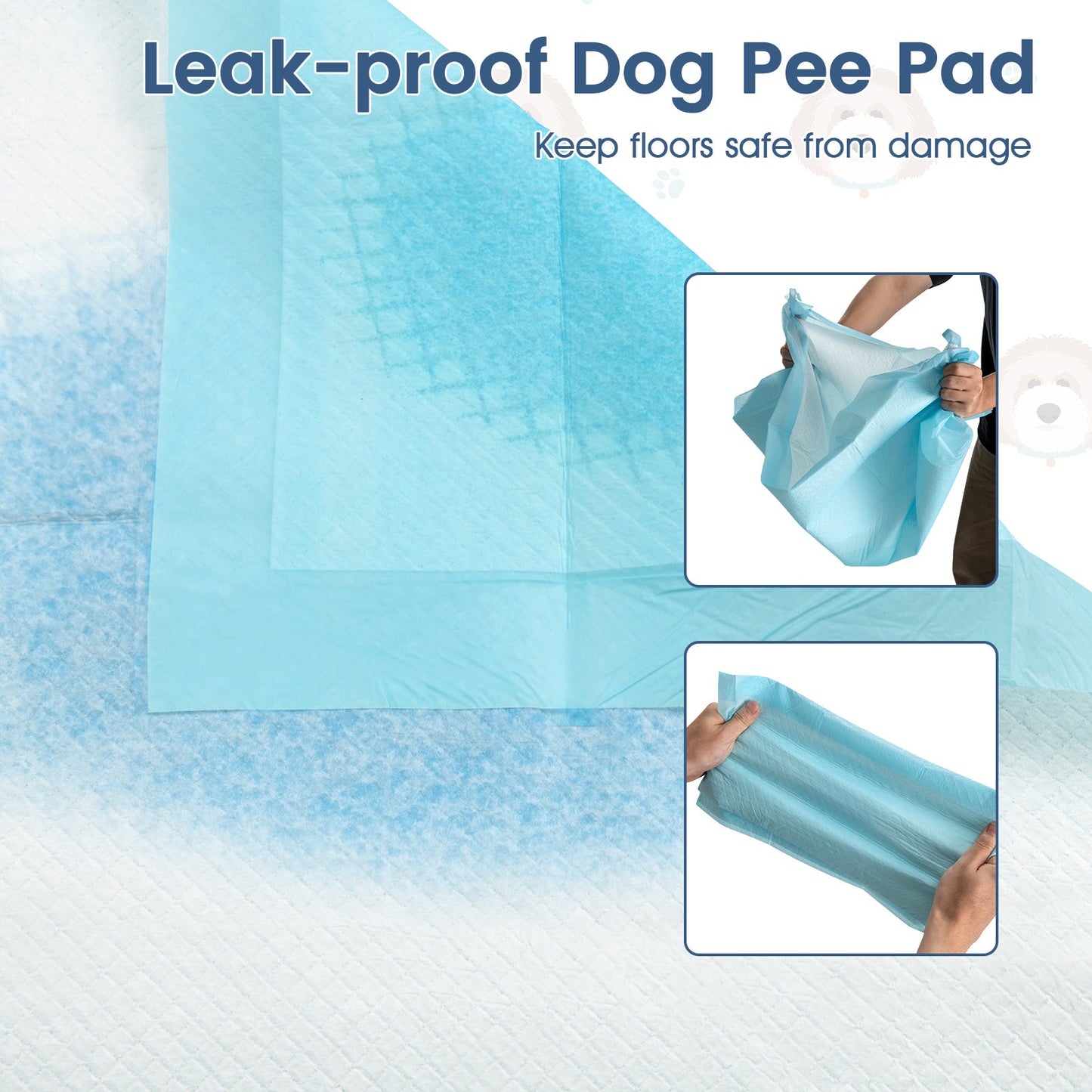 Dog and Puppy Pee Pads 24x17 blue potty training DirectDeals leak-proof on Tampa Home & Garden Store